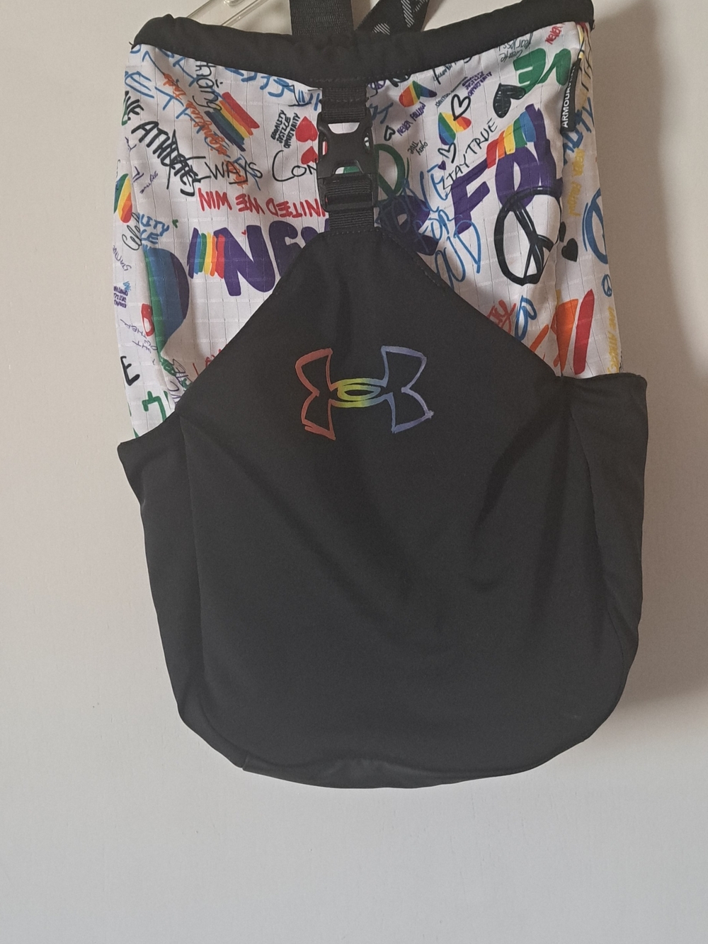 Under Armour Men’s Black Backpack with Rainbow Accent